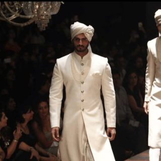 sober pearl work sherwani