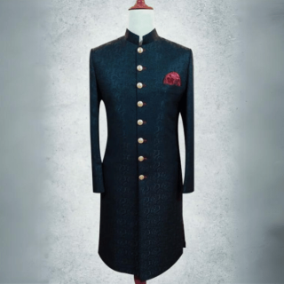 Self pattern casual look sherwani